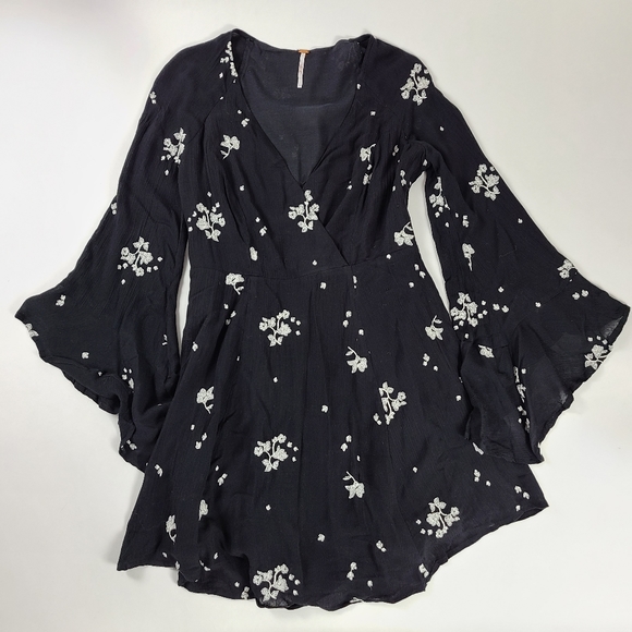 FREE PEOPLE Black Embroidered Jasmine Dress - Picture 3 of 5